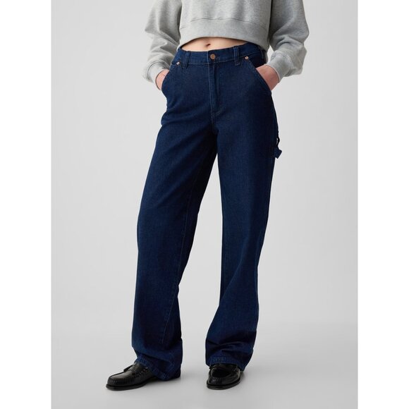 Gap Denim - Gap Mid Rise 90s Loose Carpenter Jeans - Dark Blue